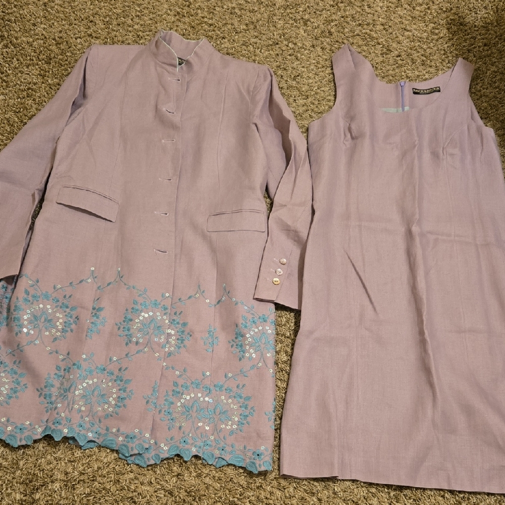 Favourbrook Lavender Embroidered Dress Set.